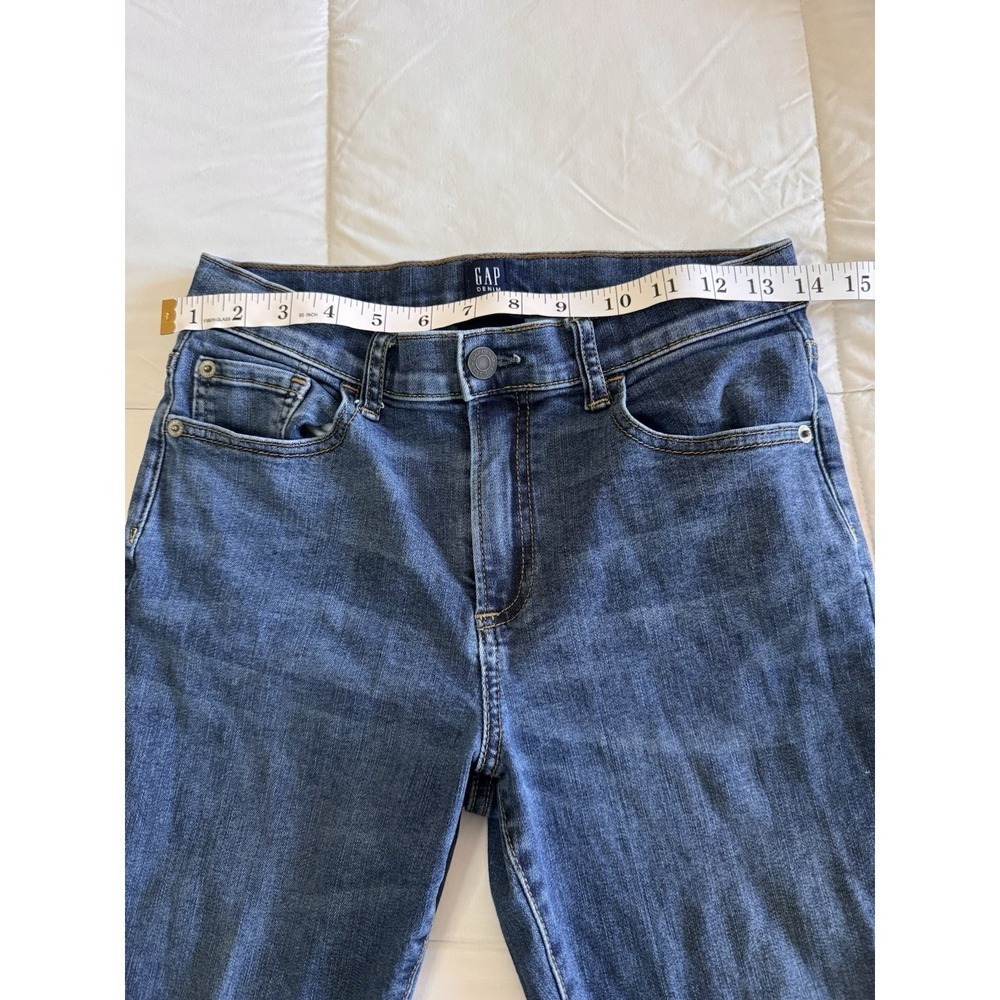 GAP Kids Boys Original Jeans Size 14 Regular Stretch Straight Denim Blue EUC - Picture 4 of 10